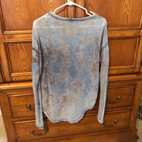 Blue tie dye long sleeve tee - Picture 2 of 4